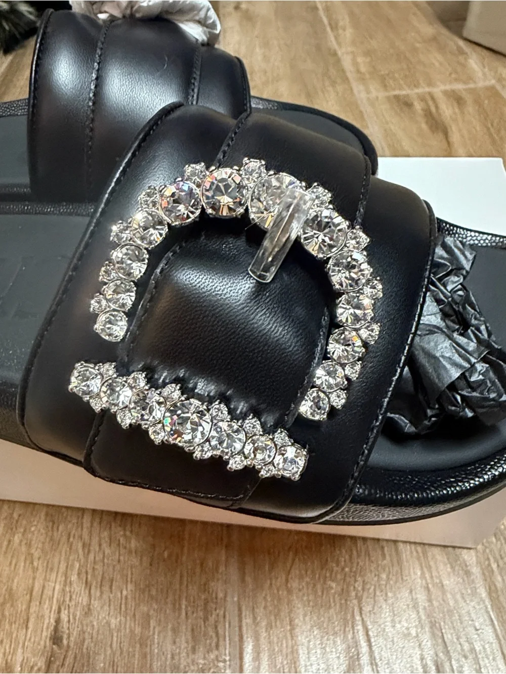 Jimmy Choo Black Cheri Slide NWT 39